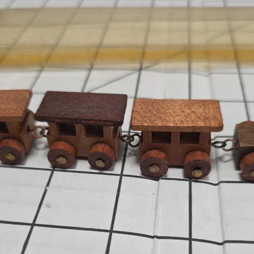 Wooden Block Set Loquai Holzkunst West Germany Original Wooden Train Set Vintage
